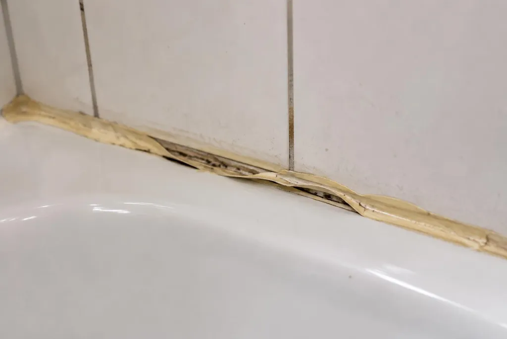 Kitbedrijf Zwijndrecht – loslatende kit naast het bad
